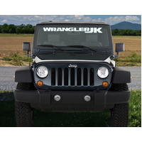 Jeep Wrangler JK Windshield Decal (3" x 37") Silver Metallic