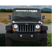 Jeep Wrangler JK Windshield Decal (3" x 37") White