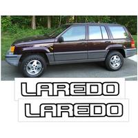 1993-96 Jeep Grand Cherokee GR Laredo Fender Decal Set (Size 0.75" Tall x 5.25" Long) Gloss Black