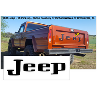 1963-88 Jeep J10 J-Truck Tailgate Letter Kit - Black