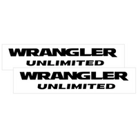 2007-12 Jeep Wrangler JK Wrangler Unlimited Fender Decal Set (Size 1-5/8" Tall x 10" Long) Gloss Black