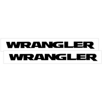 2007-12 Jeep Wrangler JK Wrangler Hood Decal Set (Size 2 1/8" x 24 1/4" Long) Silver Metallic