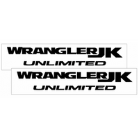 2007-12 Jeep Wrangler JK Wrangler JK Unlimited Fender Decal Set (Size 1-5/8" Tall x 10" Long) Gloss Black