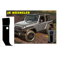 2007-17 Jeep Wrangler JK Side Fender & Cowl Decal Kit - Gloss Black