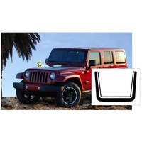 2007 Jeep Wrangler Rubicon - Horseshoe Hood Decal - Gloss Black