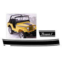 1970 Jeep 'Renegade 1' Hood Stripe Kit - Black