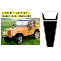 1970-95 Jeep Hood & Cowl Blackout Decal Kit - Gloss Black