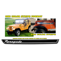 1972-73 Jeep Renegade Hood Stripe Kit (Size Aprox 3.75' Tall x 45' Long) Charcoal Metallic