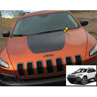 2014-15 Jeep Cherokee KL Trailhawk Hood Blackout - Matt Black