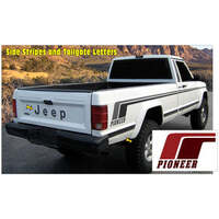 1987-92 Jeep Comanche MJ Pioneer Side Stripe Kit- Red/Dark Burgundy