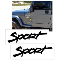 1999-02 Jeep TJ Sport Name Decal Set (Size 2 Tall x 65" Long) Black