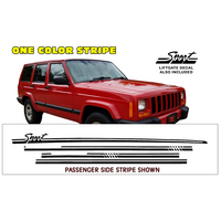 1993-97 Jeep Cherokee XJ Sport 4 Door One Colour Stripe Kit- Black