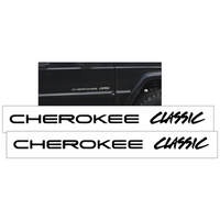 1998 Jeep Cherokee XJ Classic Door Decal Set (Size 12 Tall x 18" Long) Black