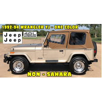 1992-94 Jeep Wrangler YJ Side Stripe & Decal Kit w/ 40L High Output & Name Decals - Gloss Black