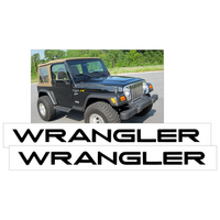 1997-05 Jeep Wrangler Name Decal Set (3/4 Tall x 10" Long) Black