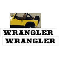 1988-90 Jeep Wrangler Side Body Decal Set (Size 1 Tall x 975" Long) Black