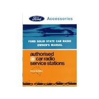 Ford Falcon XW XY/Fairlane ZC ZD Radio Owners Manuals (2 Pieces)