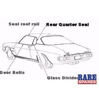 Glass Divider Seal for Chrysler Valiant VF-VG Coupe - Pair