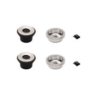 XW XY Falcon Radio Knob Set - Super Fringe - Including Inserts & Clips