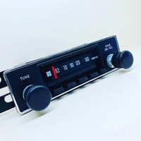 1969-73 Chrysler Valiant Galant GA/GB Silver-Series AM/FM Radio Assembly - Black/Black Buttons