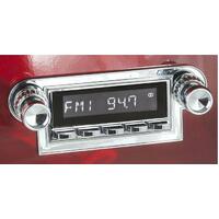 1964-66 Ford Thunderbird San Diego Radio - All Chrome Face, 04-74 Knob