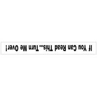 If You Can Read This Turn Me Over Windshield Decal Kit (2 x 28") Silver Metallic