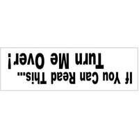 If You Can Read This Turn Me Over! Side Window Decal Kit (4 x 16") Gold Metallic