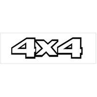 4X4 Decal (27 x 9") Silver Metallic