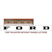 1964-72 Ford F100/F150/F250 Series Flat Panel Tailgate Decal - Silver Metallic