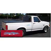 1993-95 Ford F150 Lightning Side Bed Decal (2.75" x 16") Reflective Blue Name w/ Reflective White Lightning Bolt