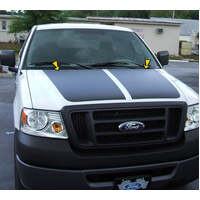 2004-08 Ford F150 Dual Hood Stripe Kit - Black