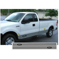 2005-06 Ford F150 Multi-Line Side Stripe Kit w/ Ford ' Designation (6.75 Tall x 115" Long) Gloss Black