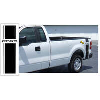 2005-06 Ford F150 Vertical Bed Stripe Kit w/ Ford Designation - Black