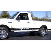 Ford Ranger Rocker Side Stripe Kit - Silver Metallic