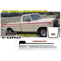 1977 Ford FSeries Truck Upper Body Side & Hood Stripe - Antique White