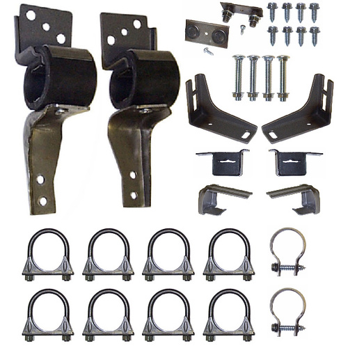 1967 1969 Mustang Exhaust Hanger Kit (Dual exhaust mount kit 2” Original transverse muffler)