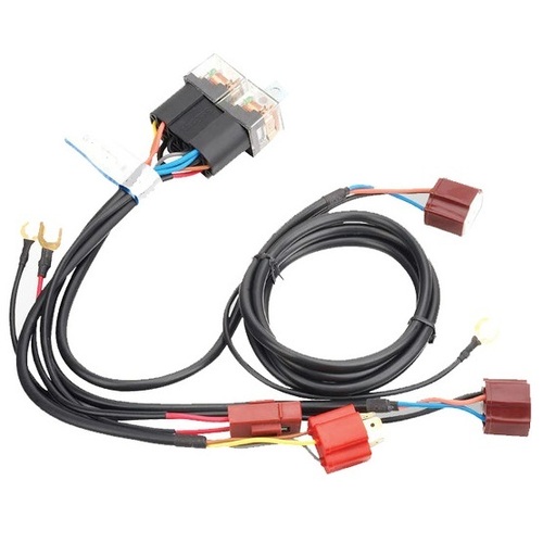 Custom Mustangs CM-14290-RH2 Headlight Relay Harness Dual 40a Relays ...