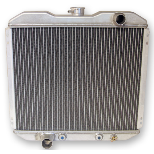 Scott Drake DRK-339-2AL 1970 Mustang 2 row HiPo Aluminum Radiator (Late ...