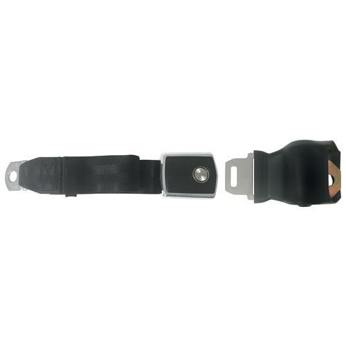 1968 - 1969 Mustang Concours Deluxe Black Retractable Seat Belt